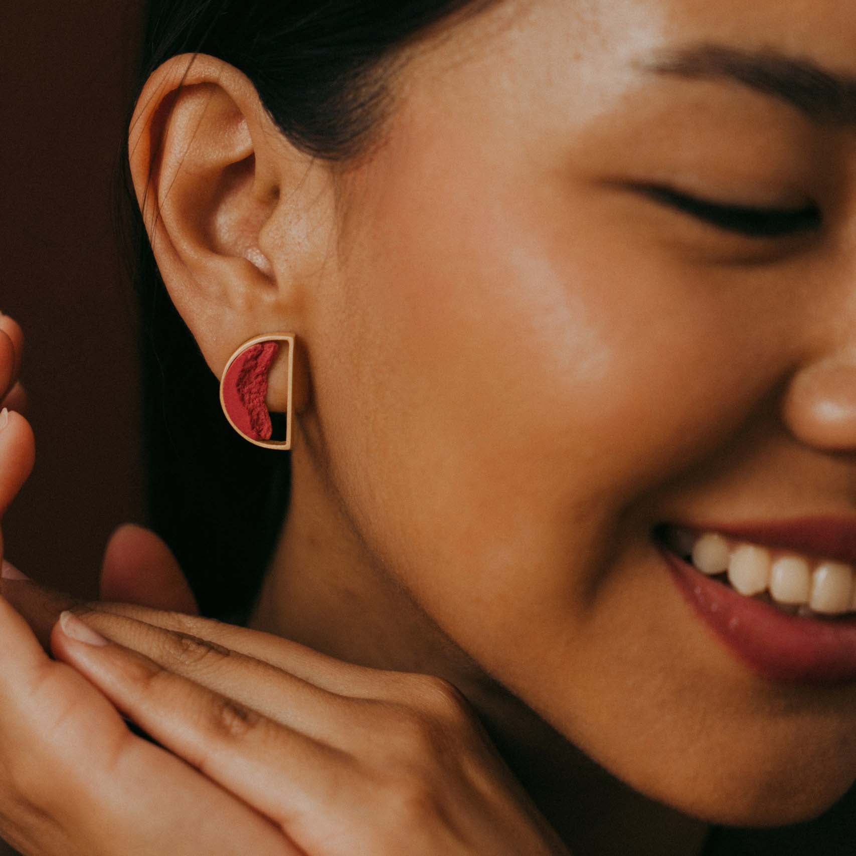 Pendientes Medialuna Dorados