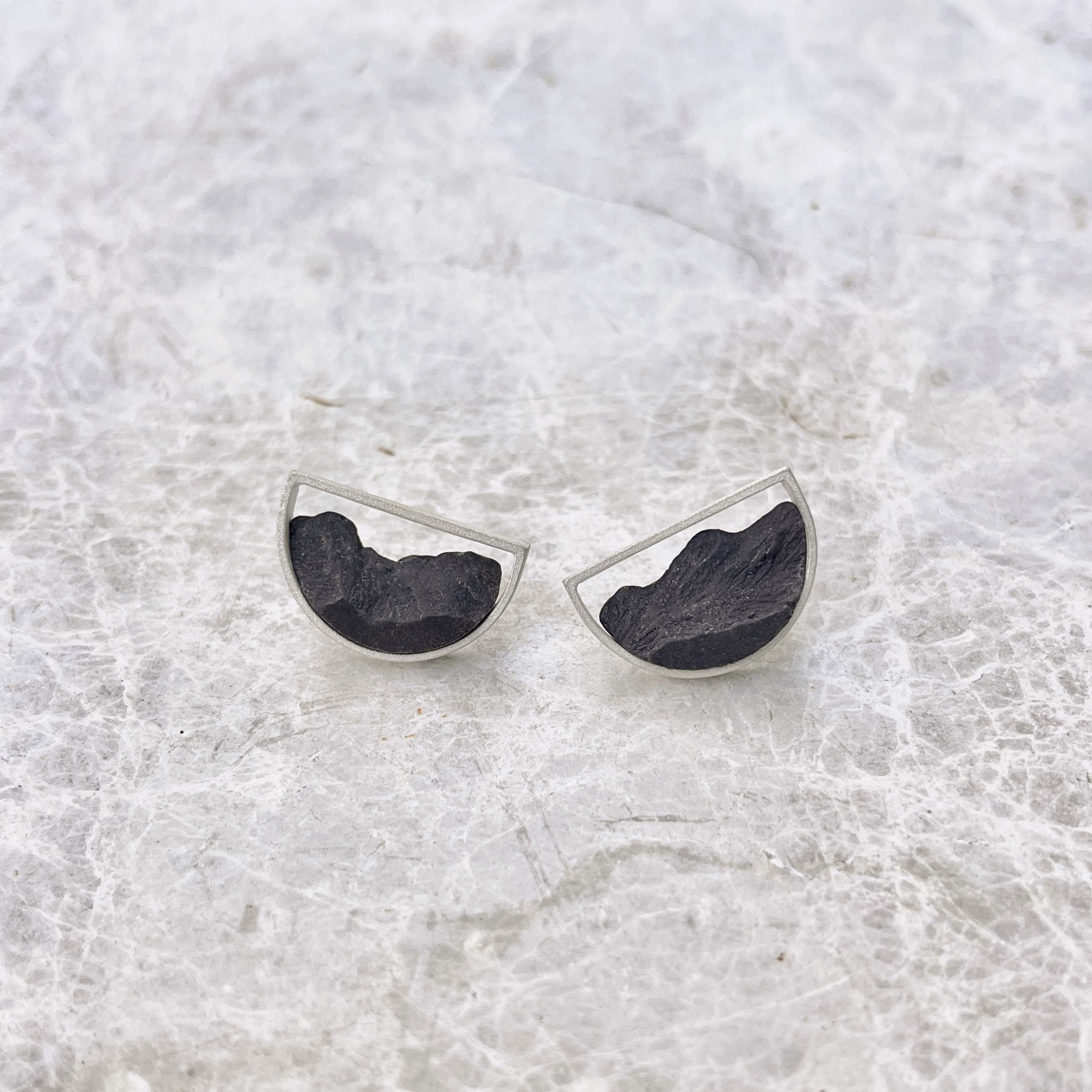 Pendientes Medialuna Plata
