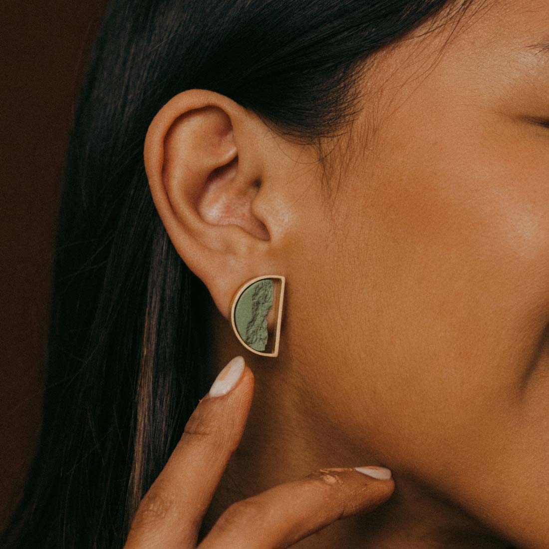 Pendientes Medialuna Dorados