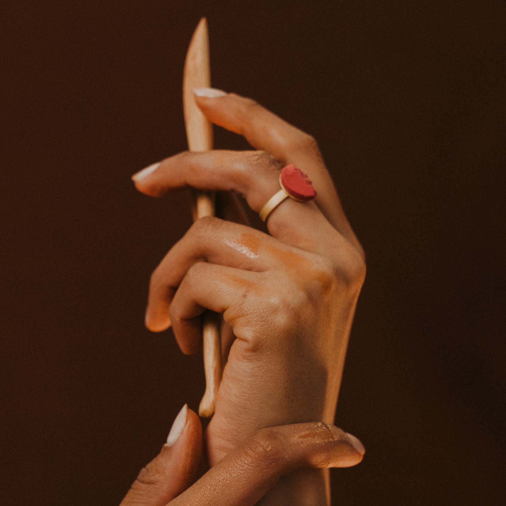 Anillo Curva Mini Dorado