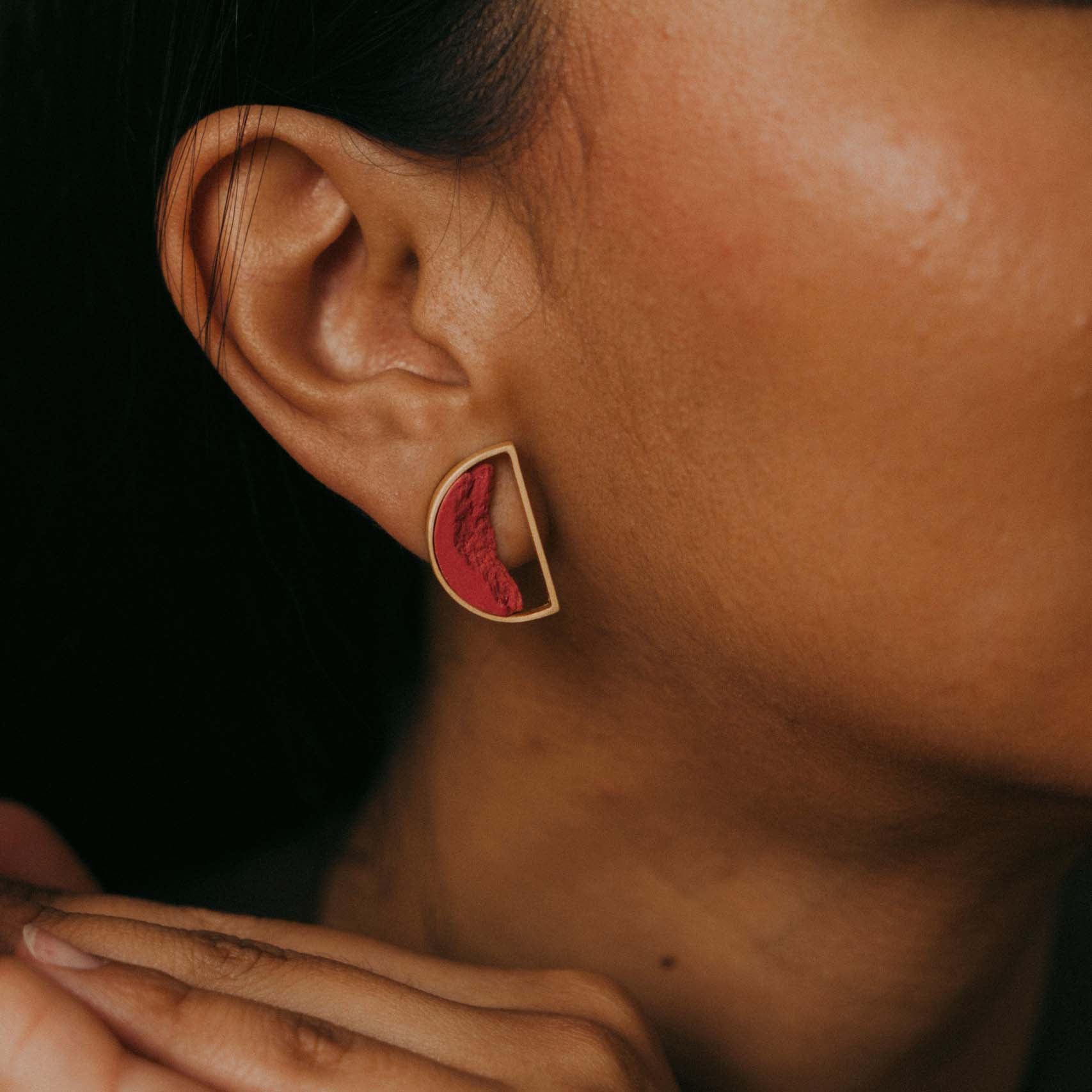 Pendientes Medialuna Dorados