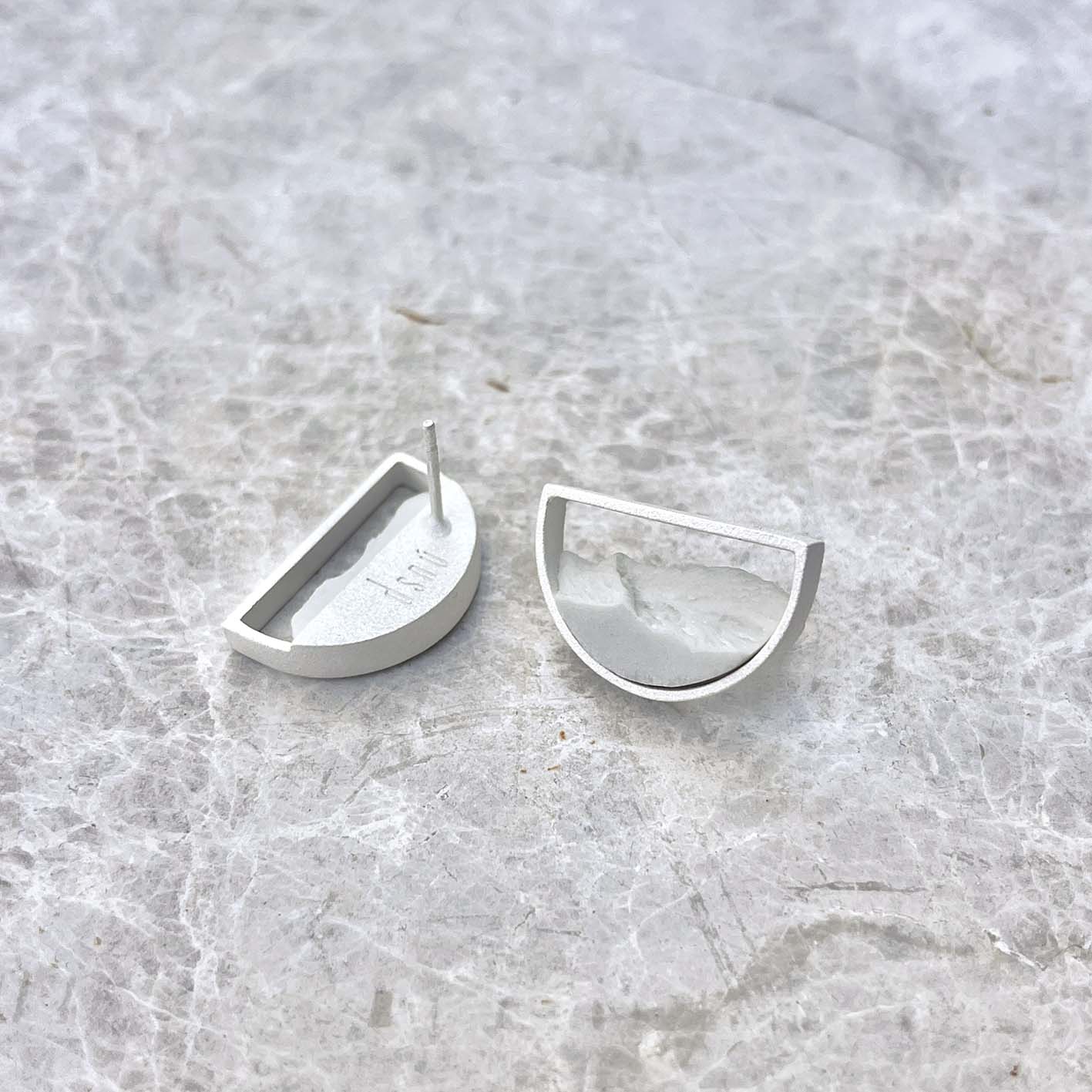 Pendientes Medialuna Plata